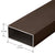 CRL-U.S. Aluminum Rect Tube 2" x 4.5" 24'2" Dark Bronze/Black Anodized