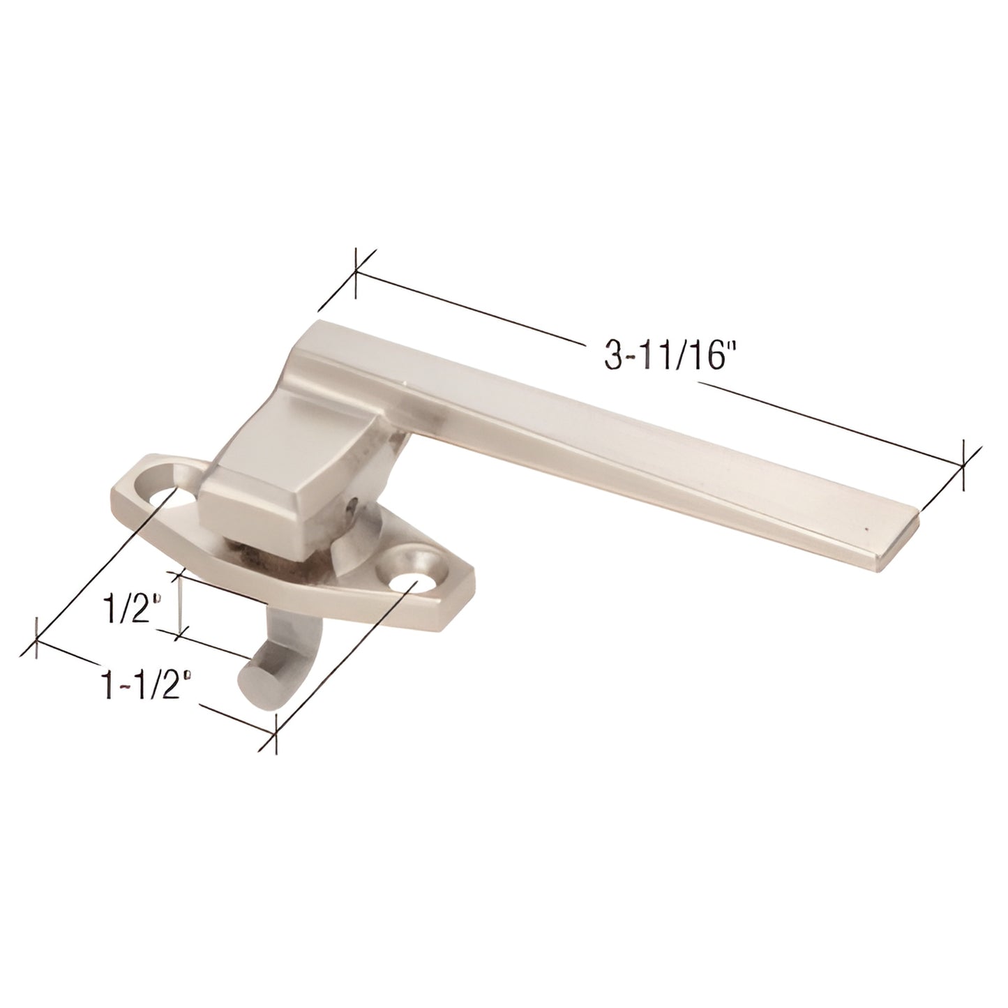 CRL champagne locking window handle with concealed pawl for in-swing windows, SKU WH25915R