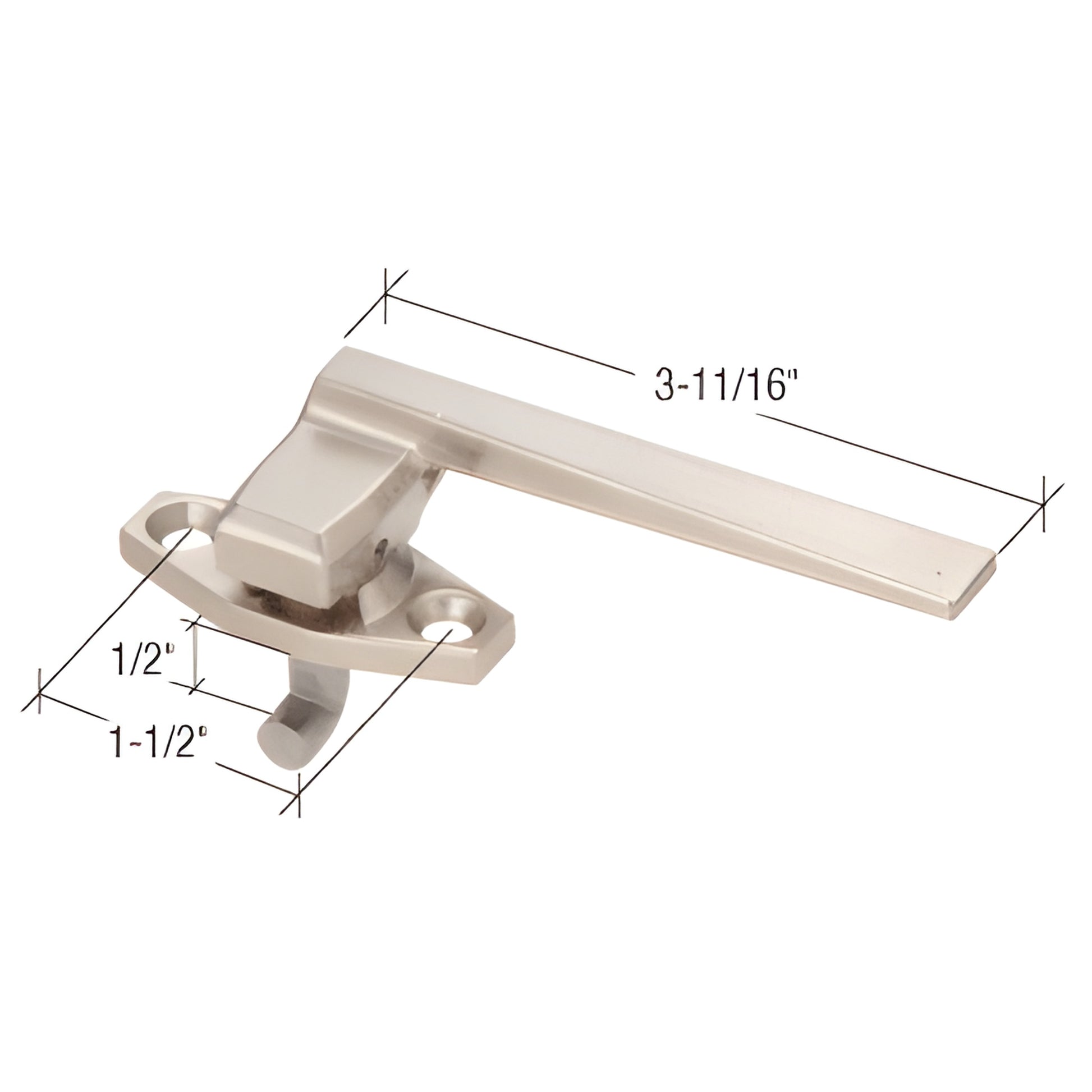 CRL champagne locking window handle with concealed pawl for in-swing windows, SKU WH25915R