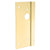 CRL Satin Brass 4" x 10" Left-Hand Center Lock Door Latch Guard