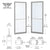 CRL-U.S. Aluminum Series 250 Clear Anodized Center Pivot Entry Doors