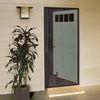 CRL RDS84BRZ bronze retractable screen door kit - aluminum rails, charcoal mesh cassette and assorted mounting hardware laid