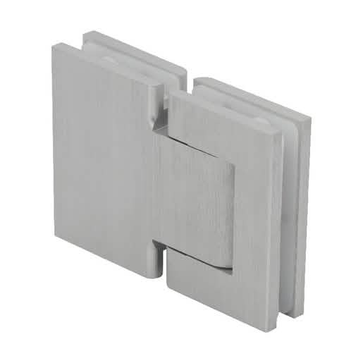 CRL Satin Anodized Vernon Oil Dynamic 180° Glass-to-Glass Hinge - Sleek and Durable