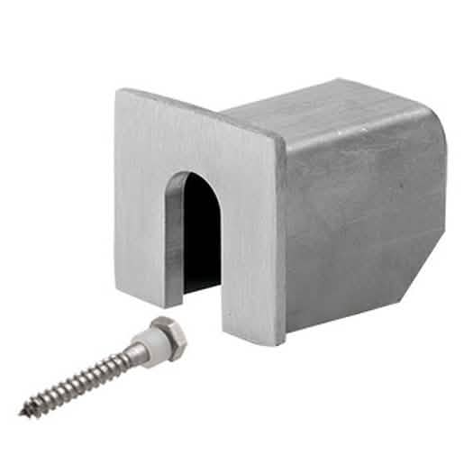 CRL 316 Brushed Stainless Stabilizing End Cap for LC10 Series Cap Rail - Durable Finish