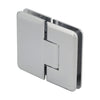 PLY180CH polished chrome solid-brass 180 glass-to-glass frameless shower door hinge, self-centering