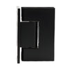 GEN037 matte black brass Geneva shower door hinge, wall mount full back plate, fits 8-12mm tempered glass, self centering
