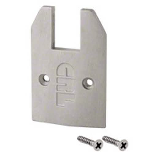 CRL Brushed Stainless Low Profile Tapered Sidelite Rail Cap with Screws - Sleek Design
