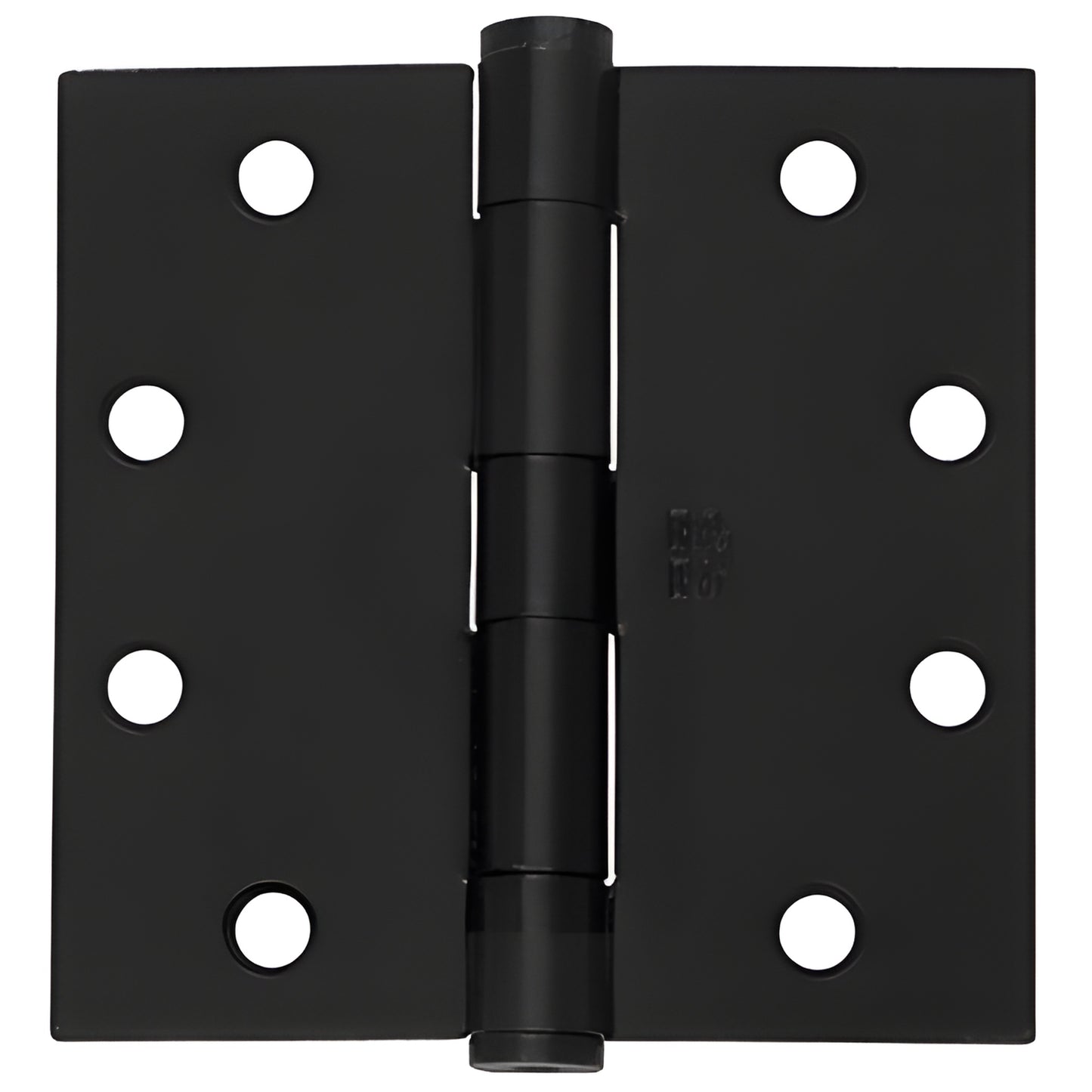 Black 4-1/2" ball-bearing full-mortise hinge, removable pin, three screw holes per leaf - SKU CB45D