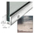CRL Polished Stainless 1-3/8" RH Slim Door Rail w/ Lock Custom Length