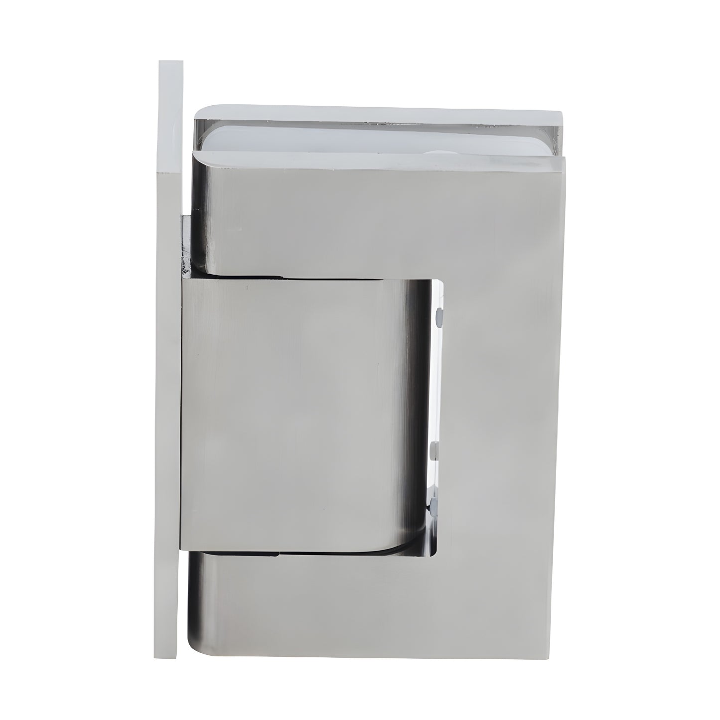 Satin nickel wall mount oil dynamic hinge for 5/16-9/16 (8-14 mm) glass doors, SKU H8211BTSN