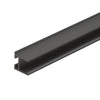 Matte black Fallbrook XL NY adaptor profile, 3 m (118 in) length, SKU FXNYF6MBL - fits 8-12 mm glass.