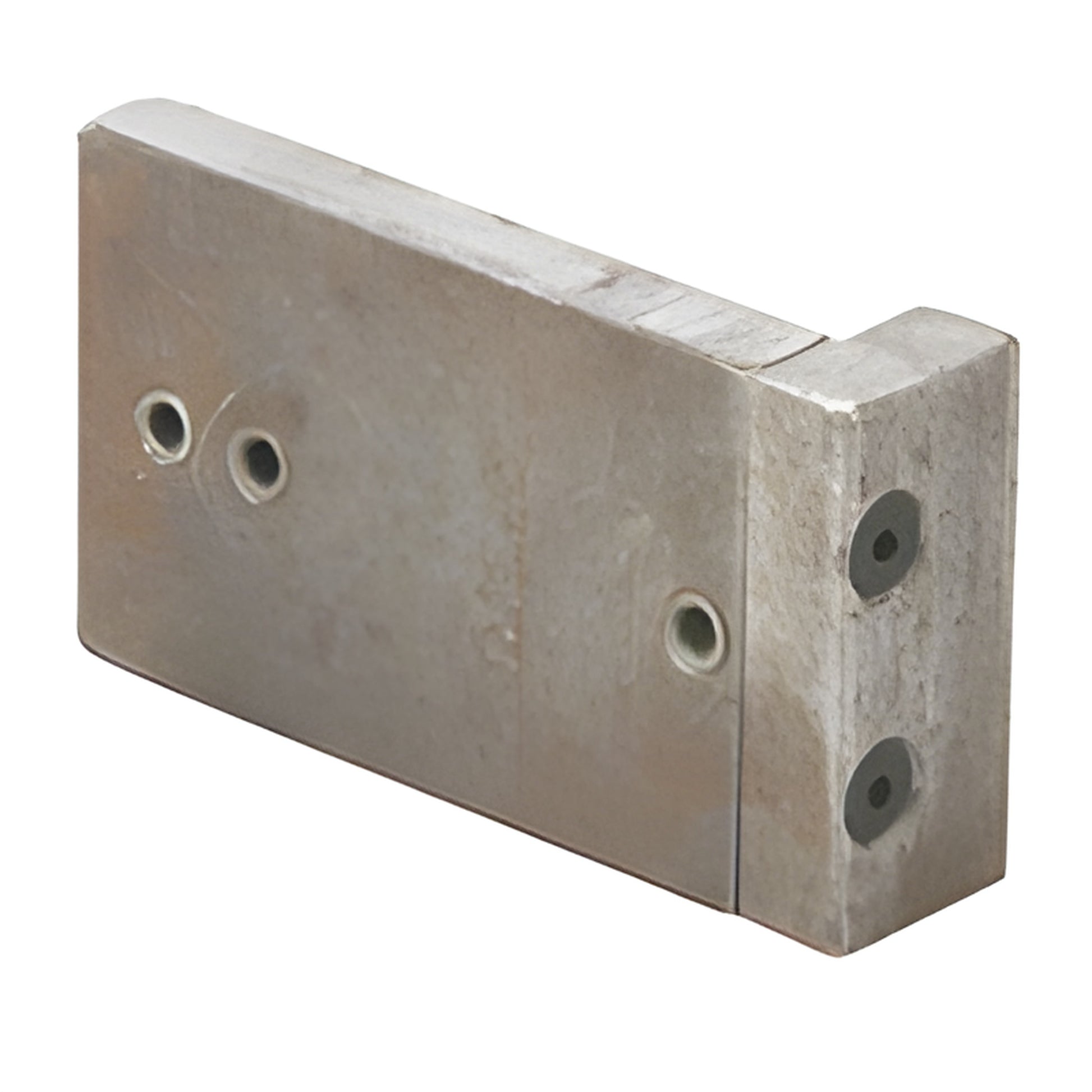 DJ525 mill-finish aluminum drill guide block with multiple pilot holes for anchor clips