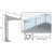 CRL Satin Anodized 18" Left-Hand Closed-End Partition Post 12" Shelf