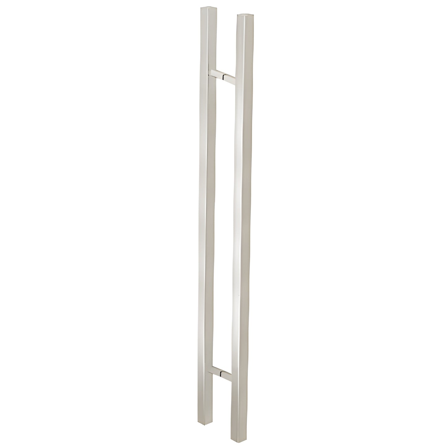 60SQSLPBS brushed stainless 60" square ladder-style pull handle, 1-1/4" tubing for 3/8-3/4" tempered glass doors.