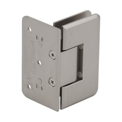 "CRL Satin Nickel Cologne 044 Series Wall Mount Offset Back Plate Hinge - Durable & Stylis