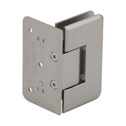 "CRL Satin Nickel Cologne 044 Series Wall Mount Offset Back Plate Hinge - Durable & Stylis