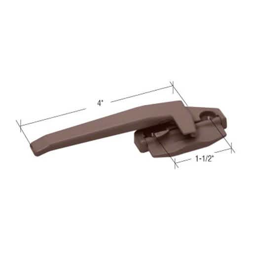CRL Brown Left Hand Cam Handle with 1-1/2" Screw Holes for Windows and Doors
