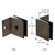 CRL Oil Rubbed Bronze Square Glass Clamp for Fixed Panel, Small Leg
