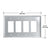 CRL Clear 4-Panel Designer Glass Wall Mirror Plate