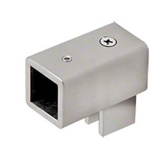 Brushed Nickel Swiveling U-Bracket for 1/4"-5/16" Glass, Square Bar - CRL Quality