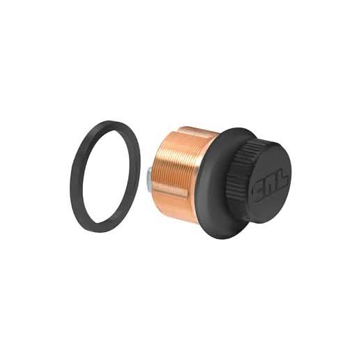 Close-up of CRL Matte Black Mortised Low Profile Thumbturn for sleek door security solutio