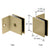CRL Brushed Bronze Square Fixed Panel Glass Clamp, Small Leg