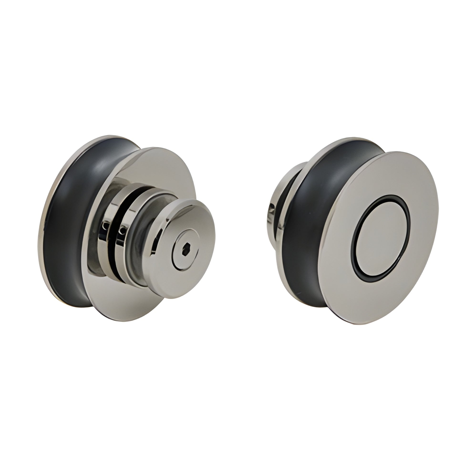 Two brushed stainless steel Crescent CRE78 sliding glass door replacement rollers, SKU CRER2BS
