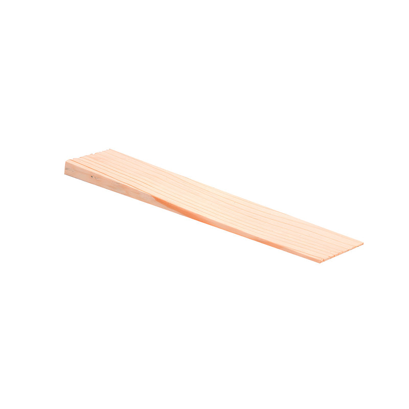 CRL white wood shims (SKU NWS9), tapered 8 in 1-1/2 in northern white wood strip with parallel grooves.