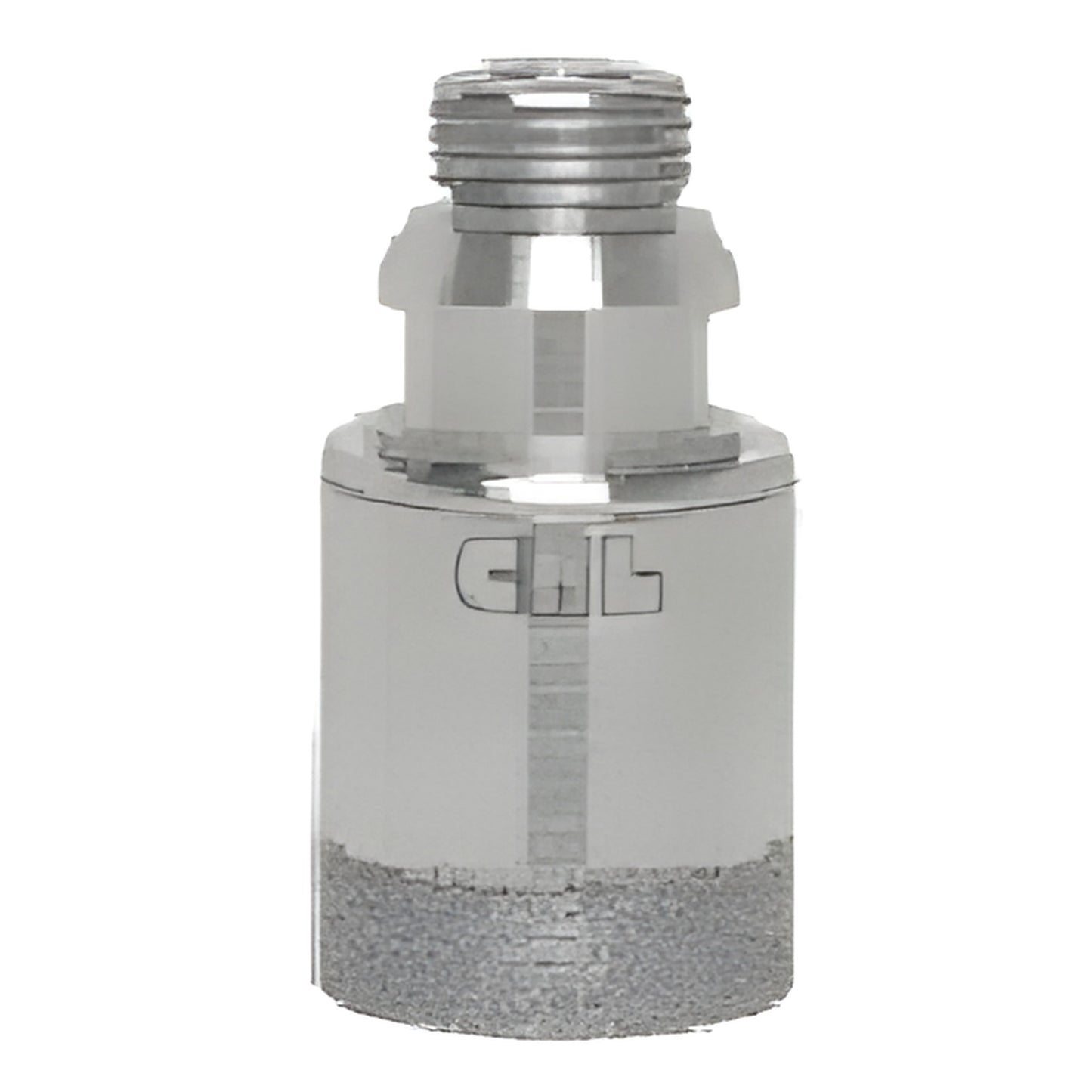 Electro-formed diamond glass drill bit, 1-1/2 in , 1/2 in diamond depth, Belgian thread - SKU HBT112