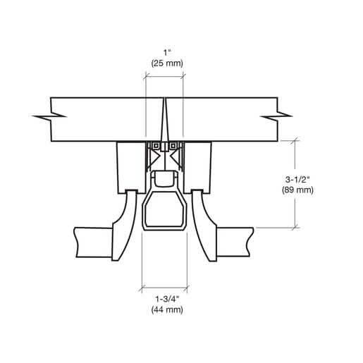 CRL Satin Aluminum Jackson 896 Mullion for 2095 Rim Panic Exit Device - Image 4