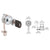 CRL Chrome Keyed-Alike Glass Door Cylinder Lock 1/4 in