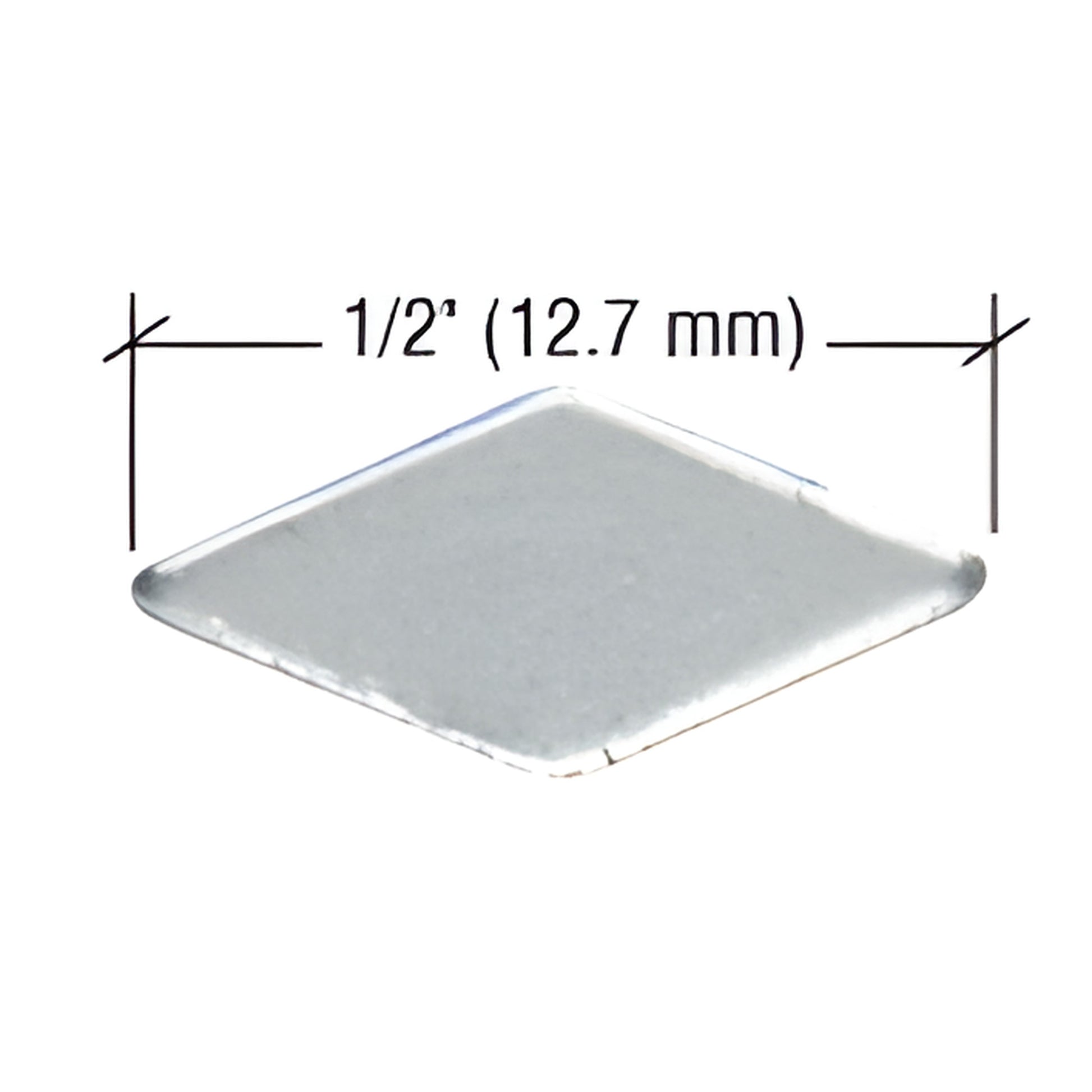 Metal diamond glazing point 1/2 in (13 mm), silver finish - SKU 2P, sold in 4,000-pack.