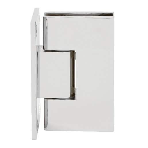 CRL Polished Chrome Victoria 5° Wall Mount Hinge with Full Back Plate - Sleek & Durable