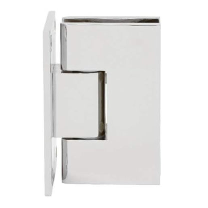 CRL Polished Chrome Victoria 5° Wall Mount Hinge with Full Back Plate - Sleek & Durable