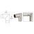 CRL Brushed Stainless Steel Mitered 90° Corner for 2 in Tubing