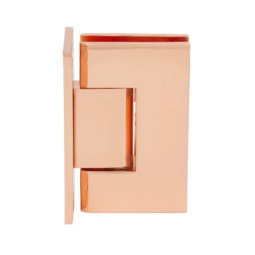 CRL Polished Copper Geneva 037 Wall Mount Hinge with Full Back Plate - Elegant Finish
