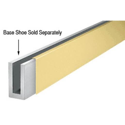 Satin Brass Cladding for W5B Windscreen Base Shoe, 120" - Modern Smoke Baffle Solution