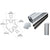 CRL Mill 60" 2" x 2-3/8" Rectangular 135° Corner Post Kit