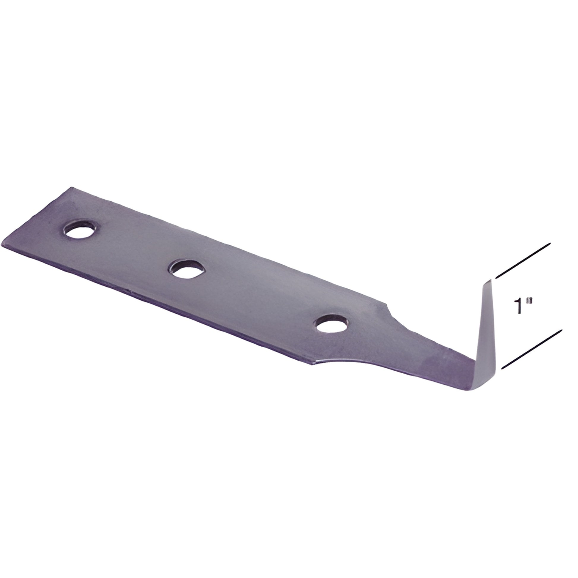 CRL RKB410 long-shank stainless steel cold-knife blade, 1in bent tip, three mounting holes for urethane glass cuts