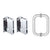 CRL Geneva Polished Chrome Glass Shower Door Pull & Hinge Set
