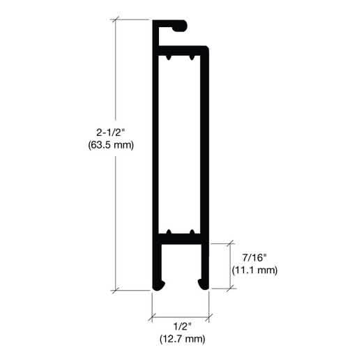 Satin Anodized 38"x82" Heavy-Duty Sliding Screen Door Kit with 2-1/2" Frame by CRL.