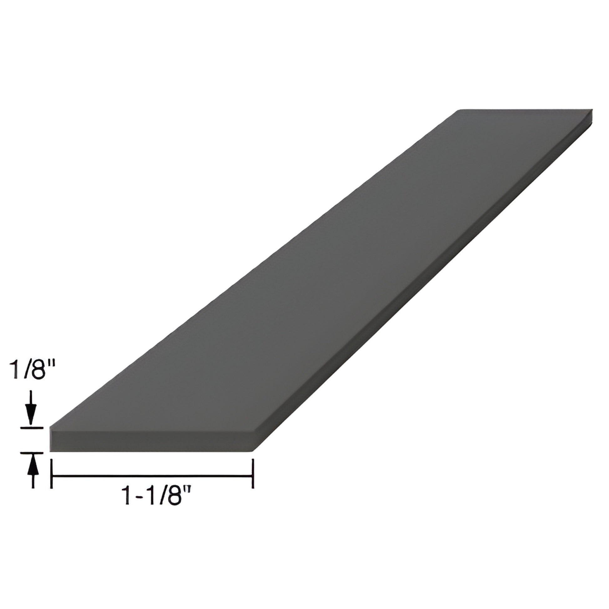 SBEP2 black EPDM setting block - 4" long 1-1/8" wide 1/8" thick