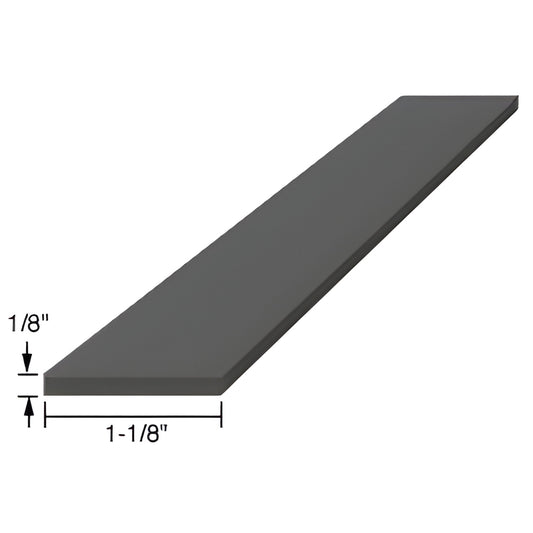SBEP2 black EPDM setting block - 4" long 1-1/8" wide 1/8" thick