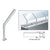 CRL D999 23" Satin Anodized Left-Hand Open-End Sneeze Guard Post