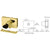 CRL Brass Square Plunger Door Lock with Strike, Keyed Alike
