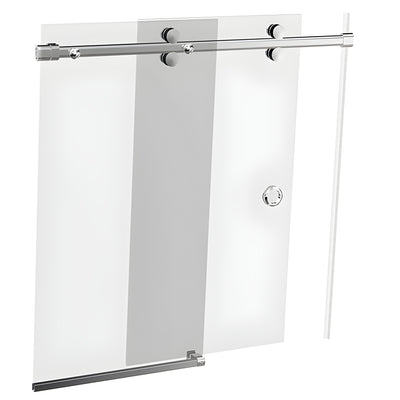Bristol Series 180° Polished Stainless Steel Slider — Sliding Door Hardware