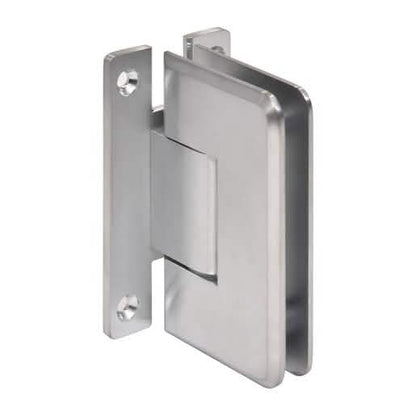 CRL Brushed Chrome Cologne 337 Series Adjustable Wall Mount 'H' Back Plate Hinge