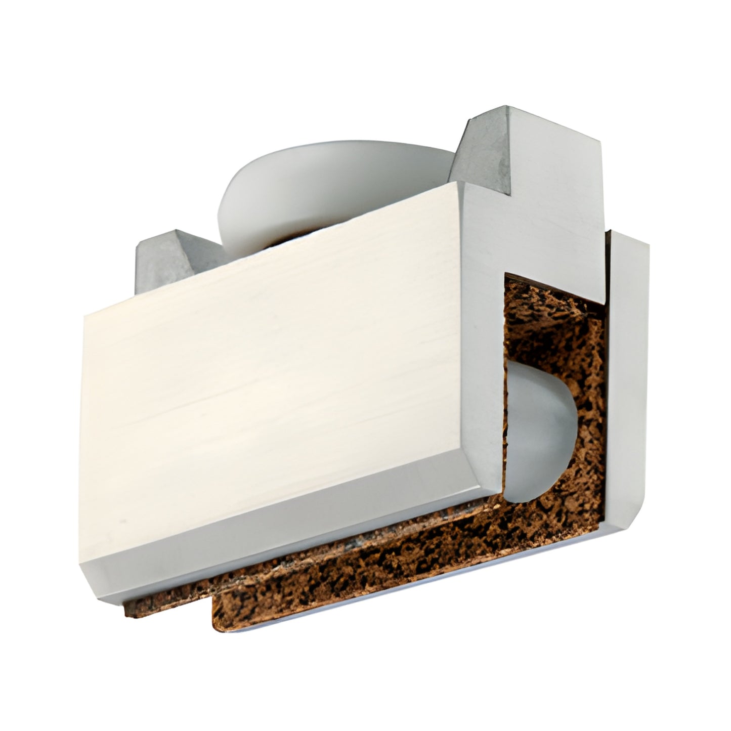 GSDH120BS brushed stainless steel top-track roller guide for monolithic tempered glass sliding door with nylon roller