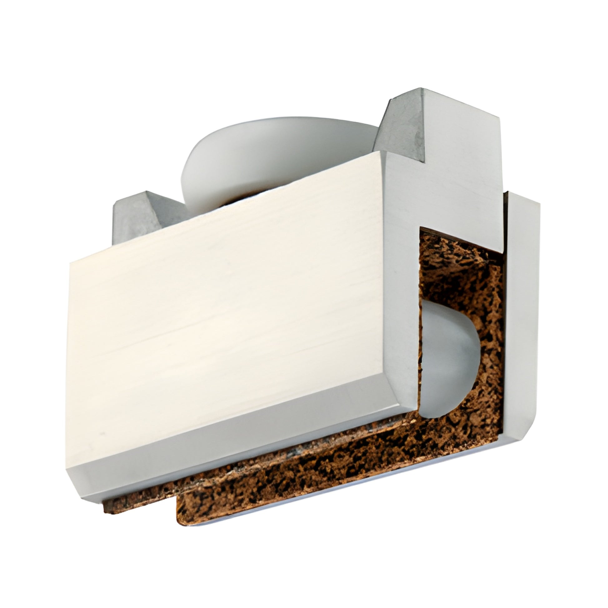 GSDH120BS brushed stainless steel top-track roller guide for monolithic tempered glass sliding door with nylon roller