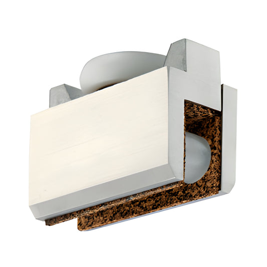 GSDH120PS polished stainless steel top-track roller guide for glass sliding door, nylon wheel and cork lining.